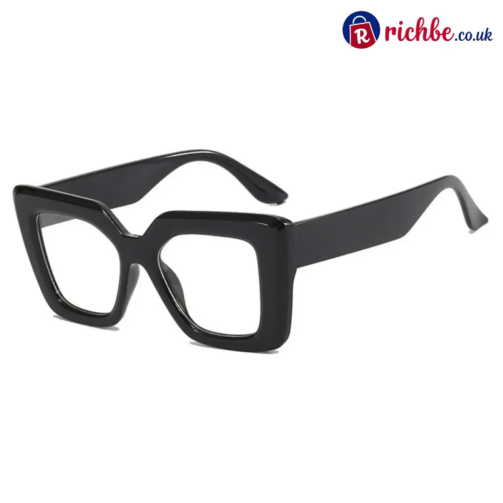 Statement Square Sunglasses 🔆😎 - Black frame with clear lens - Hot Sale