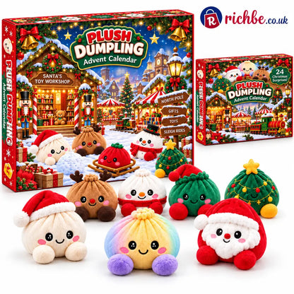 🥟🎄Steamed Dumplings Advent Calendar – 24 Days of Cute Christmas Surprises🎁 - A (7pc)