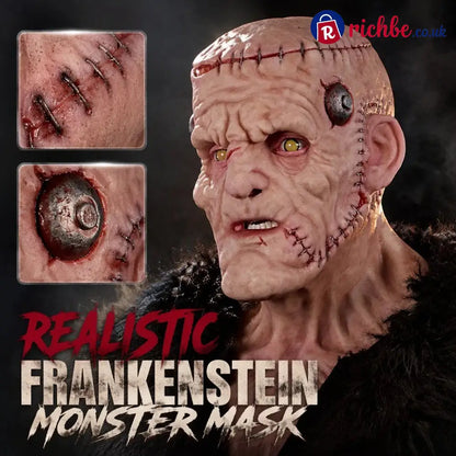 👹 Stitched Monster Full-Head Silicone Horror Mask | Costume Piece