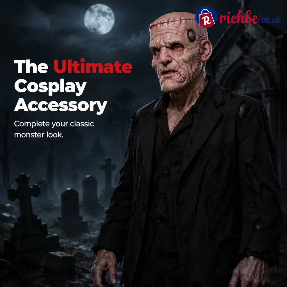 👹 Stitched Monster Full-Head Silicone Horror Mask | Costume Piece