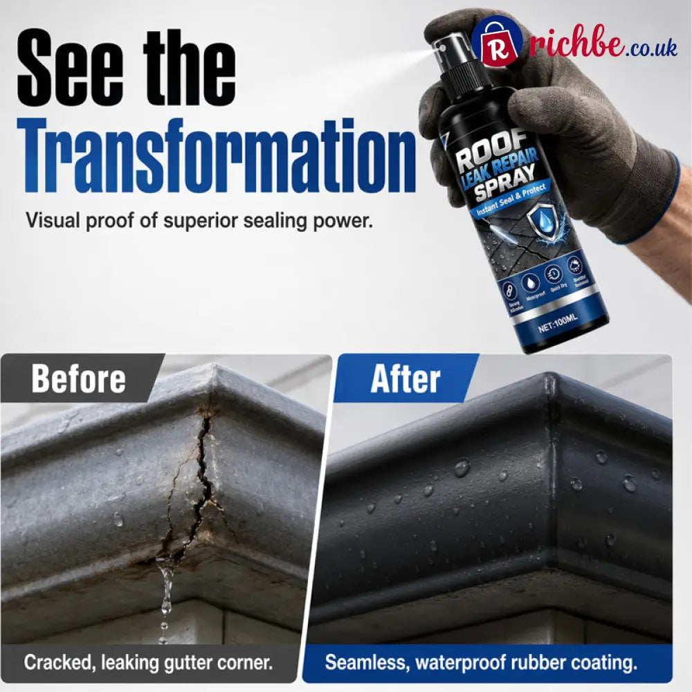 🌧️Strong Adhesion Waterproof Leak Repair Spray, One Coat Stop Leak Repair Agent Spray💪