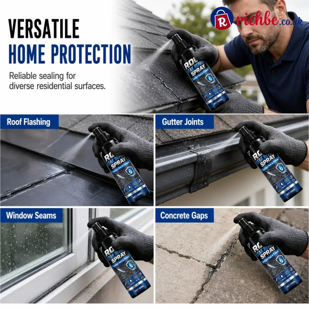 🌧️Strong Adhesion Waterproof Leak Repair Spray, One Coat Stop Leak Repair Agent Spray💪