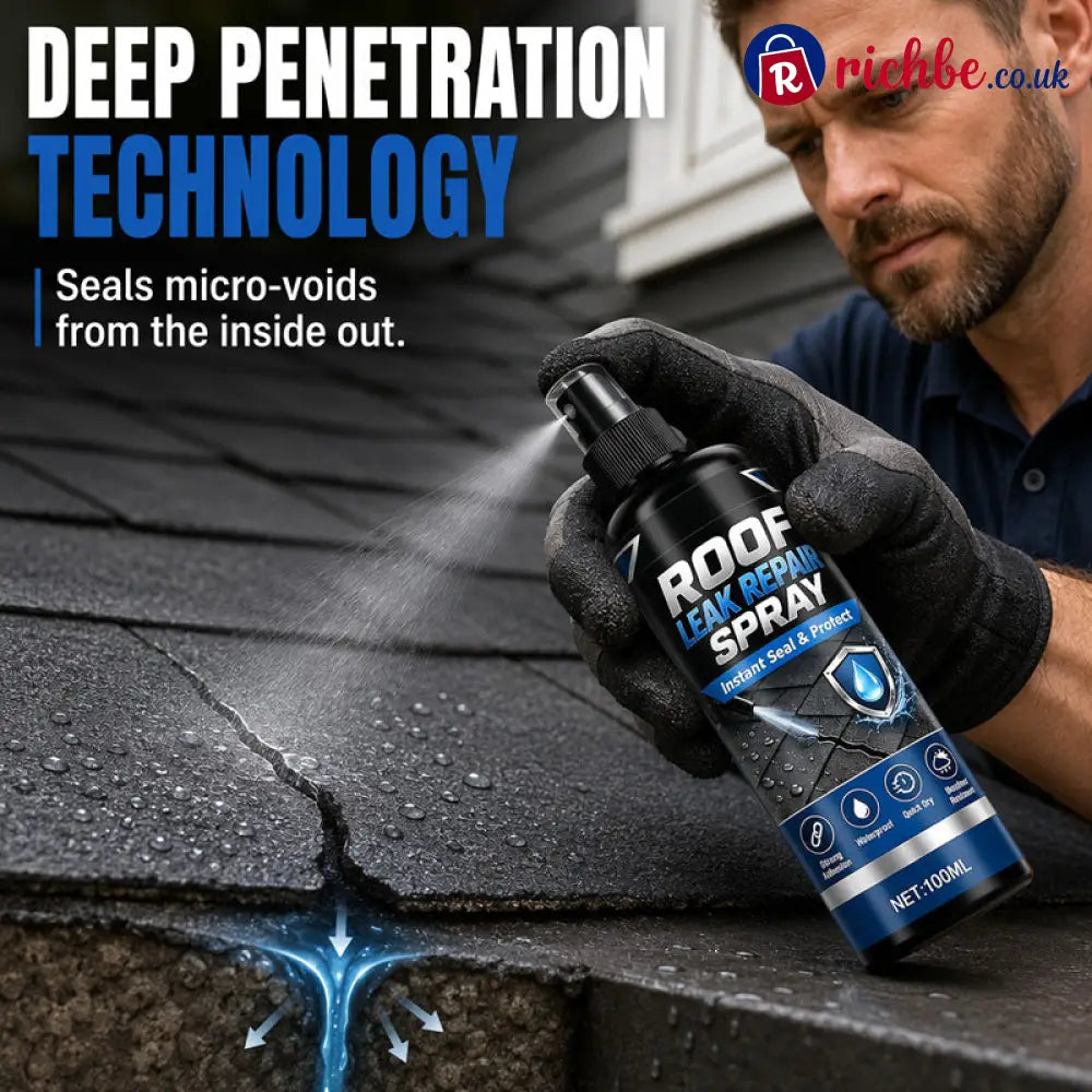 🌧️Strong Adhesion Waterproof Leak Repair Spray, One Coat Stop Leak Repair Agent Spray💪