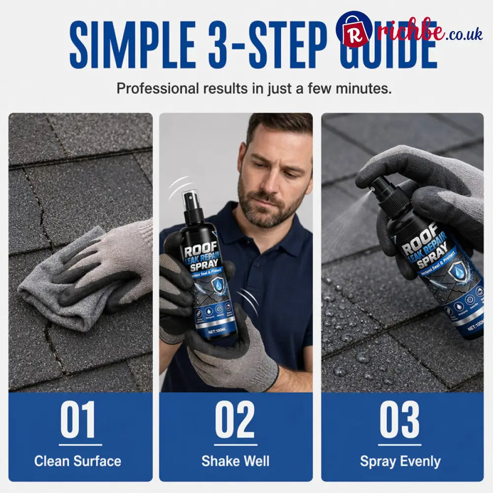 🌧️Strong Adhesion Waterproof Leak Repair Spray, One Coat Stop Leak Repair Agent Spray💪