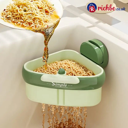 Suction Cup Sink Corner Rack - Green / Buy 1