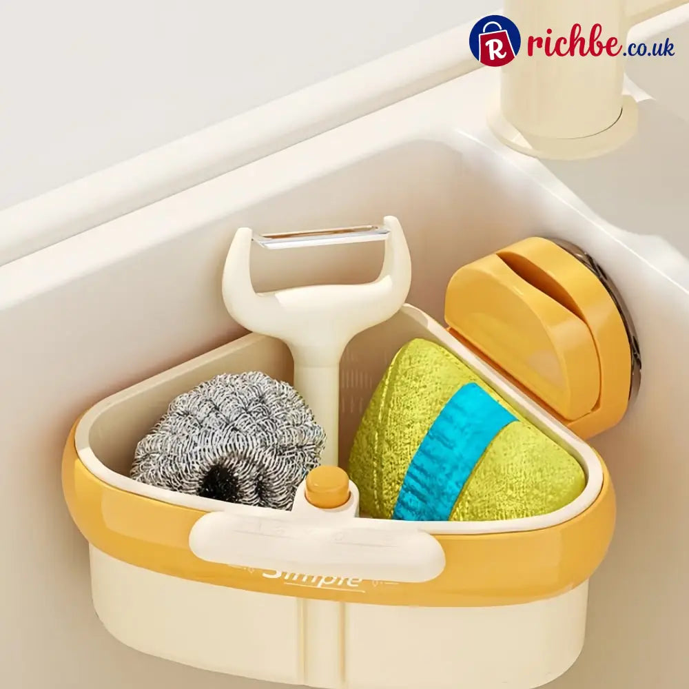 Suction Cup Sink Corner Rack - Orange / BUY 2 GET 1 FREE (3 pack)