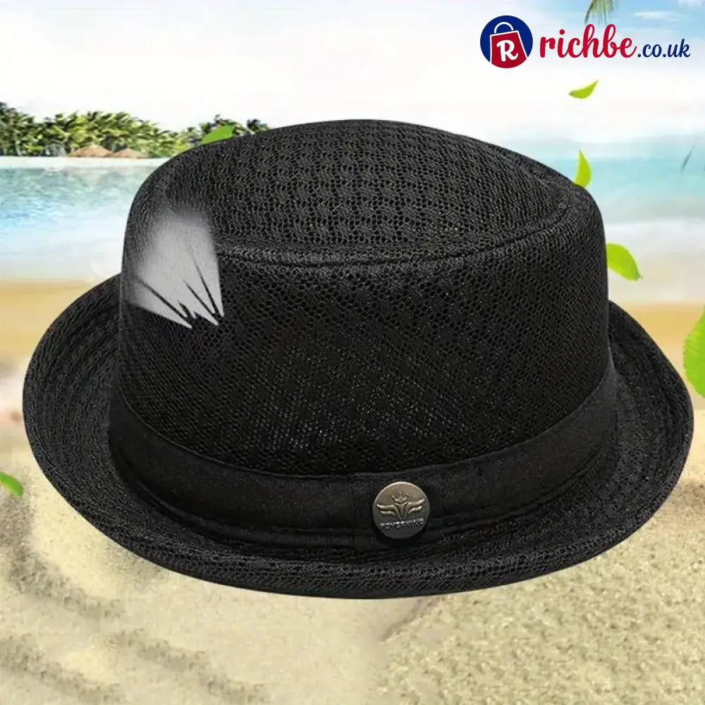 Summer Breathable Mesh Pork Pie Hat