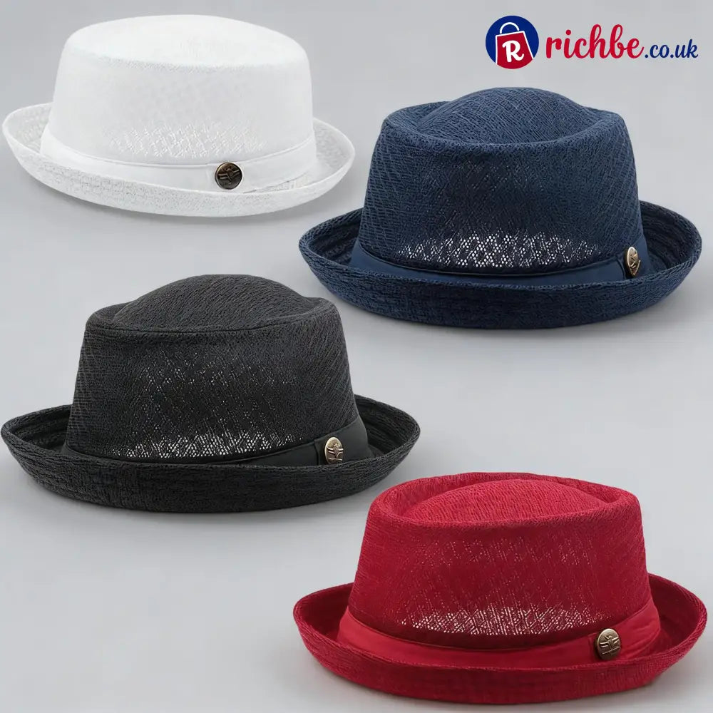 Summer Breathable Mesh Pork Pie Hat
