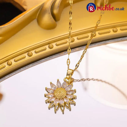 Sunflower Pendant Necklace for Women 📿 - Clothing & Accessories