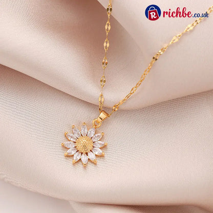Sunflower Pendant Necklace for Women 📿 - Clothing & Accessories