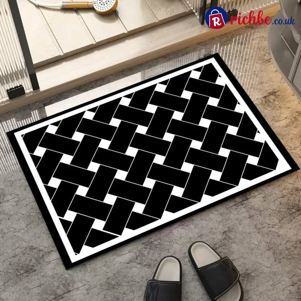 🔥 Super Absorbent Door Mat for Indoor - Black & White-2 / 30*40cm - Housewares & Kitchen