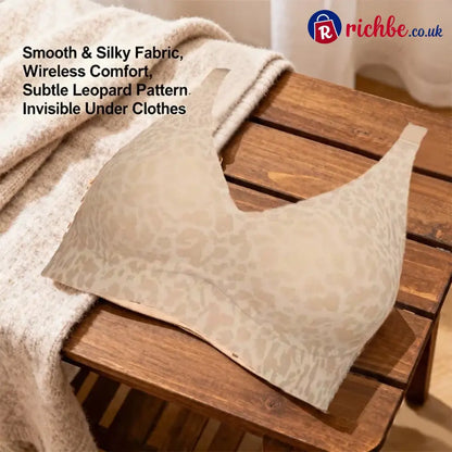 🏆🔥Super Firming Leopard Print Jelly Bra | Women Wirefree Bras 👍No More Sagging Breasts