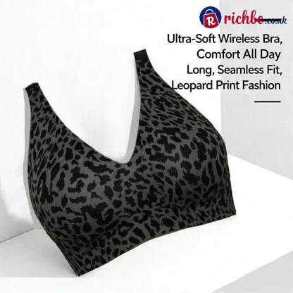 🏆🔥Super Firming Leopard Print Jelly Bra | Women Wirefree Bras 👍No More Sagging Breasts