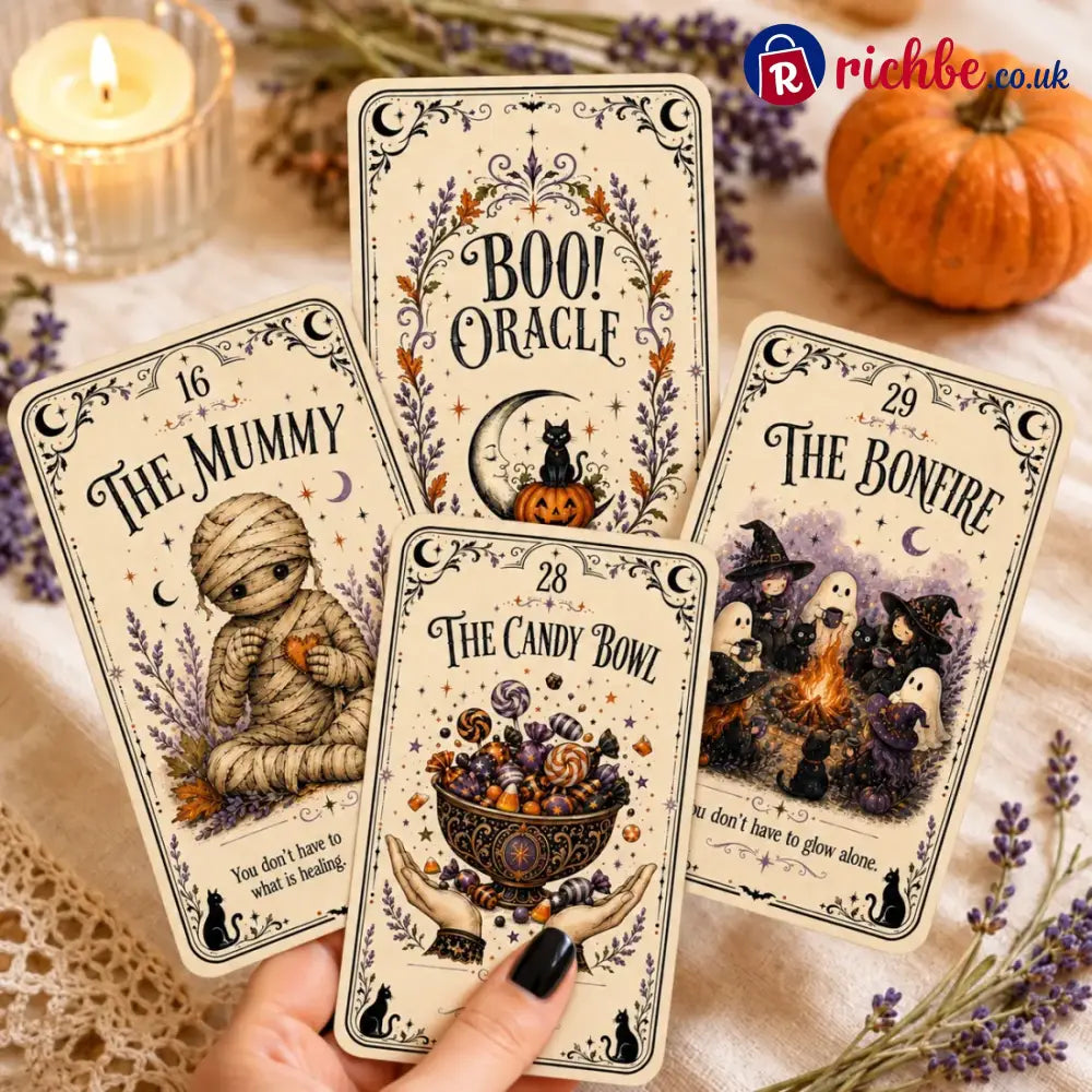 🎃 Sweet & Spooky Halloween Oracle Deck – 31 Illustrated Cards - Recommended 🎁Buy 3 Get 2 Free & Free Shipping (5 pcs)