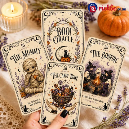 🎃 Sweet & Spooky Halloween Oracle Deck – 31 Illustrated Cards - Recommended 🎁Buy 3 Get 2 Free & Free Shipping (5 pcs)
