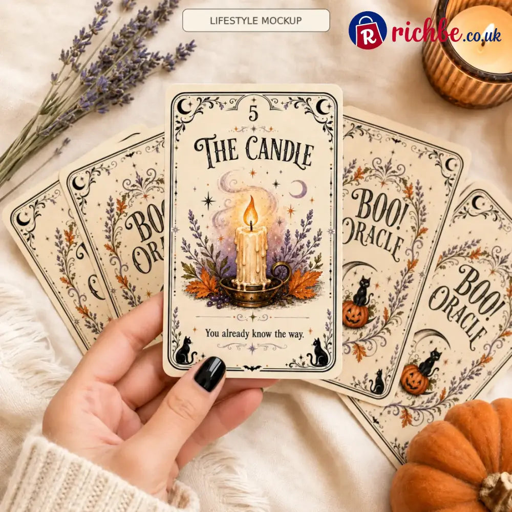 🎃 Sweet & Spooky Halloween Oracle Deck – 31 Illustrated Cards - Recommended 🎁Buy 3 Get 2 Free & Free Shipping (5 pcs)