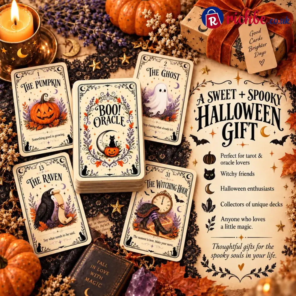 🎃 Sweet & Spooky Halloween Oracle Deck – 31 Illustrated Cards - Recommended 🎁Buy 3 Get 2 Free & Free Shipping (5 pcs)