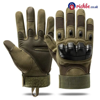 Tactical Full Finger Gloves - Green / M / Buy 1