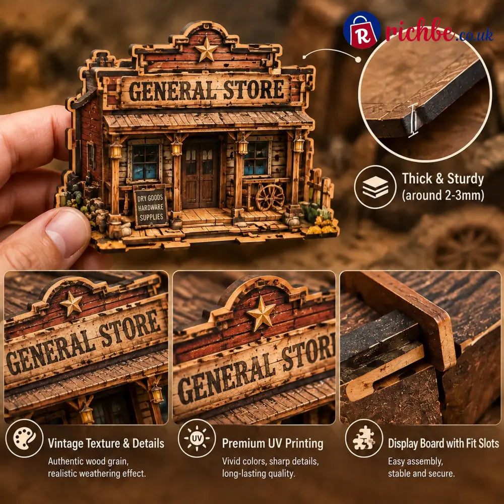 The Forgotten Frontier Ghost Town Advent Calendar 🤠 | 24‑Day Build‑Your‑Own Wild West Town Reusable Wooden Countdown