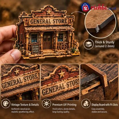 The Forgotten Frontier Ghost Town Advent Calendar 🤠 | 24‑Day Build‑Your‑Own Wild West Town Reusable Wooden Countdown