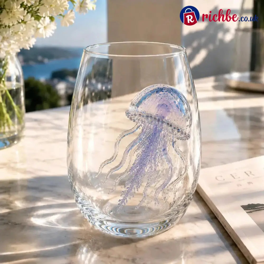 ✨🎁The Perfect Beach House Gift🌊3D Ocean Animal Artisan Glassware Collection - Jellyfish - Hot sale