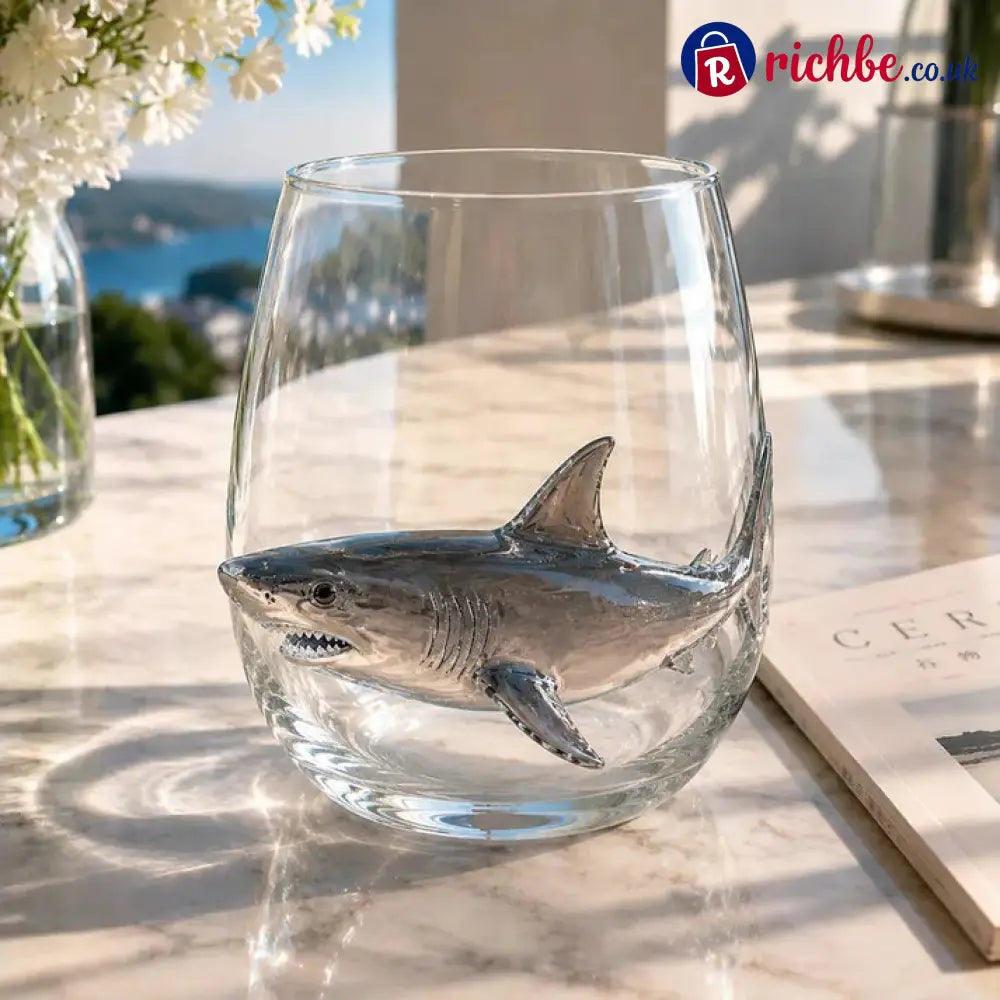 ✨🎁The Perfect Beach House Gift🌊3D Ocean Animal Artisan Glassware Collection - Shark - Hot sale