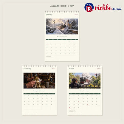 🔥The Railway We Remember - 2027 A4 Wall Calendar