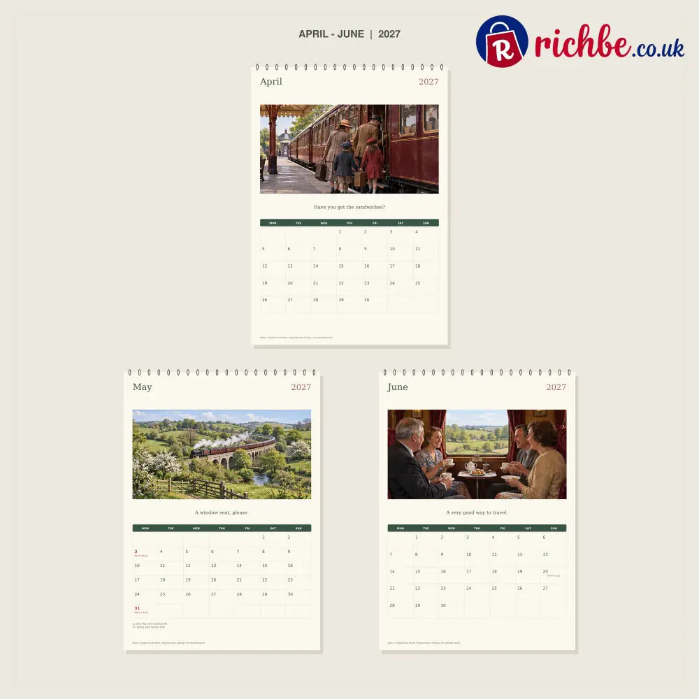 🔥The Railway We Remember - 2027 A4 Wall Calendar