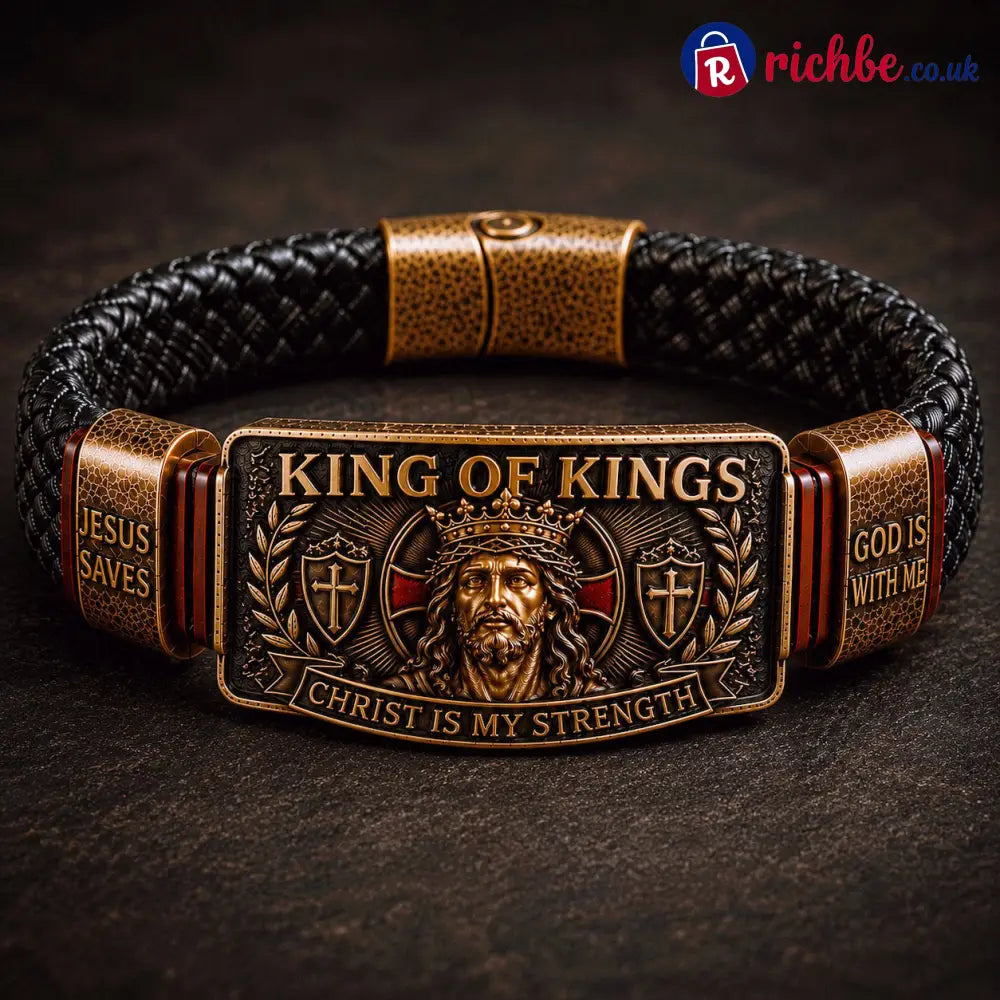✝️ The Ultimate Father’s Day Tribute: King of Kings Faith Bracelet, Wear Your Belief with Pride (49% OFF Today🔥)