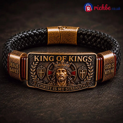✝️ The Ultimate Father’s Day Tribute: King of Kings Faith Bracelet, Wear Your Belief with Pride (49% OFF Today🔥)
