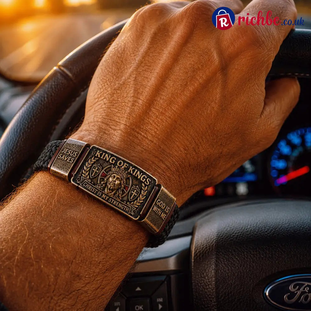 ✝️ The Ultimate Father’s Day Tribute: King of Kings Faith Bracelet, Wear Your Belief with Pride (49% OFF Today🔥)