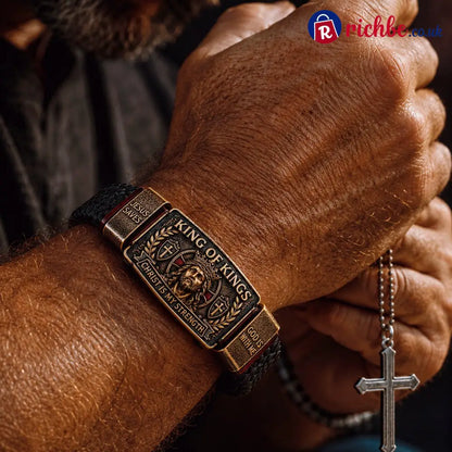 ✝️ The Ultimate Father’s Day Tribute: King of Kings Faith Bracelet, Wear Your Belief with Pride (49% OFF Today🔥)