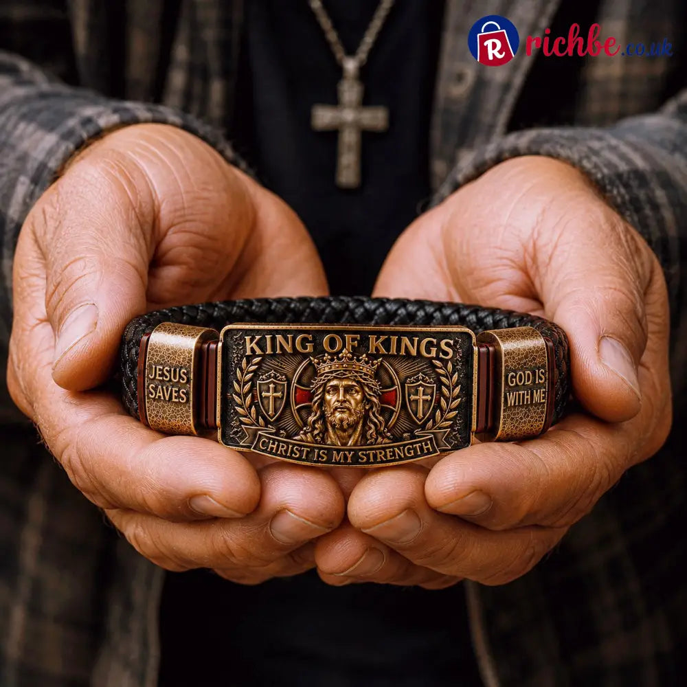 ✝️ The Ultimate Father’s Day Tribute: King of Kings Faith Bracelet, Wear Your Belief with Pride (49% OFF Today🔥)