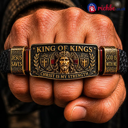 ✝️ The Ultimate Father’s Day Tribute: King of Kings Faith Bracelet, Wear Your Belief with Pride (49% OFF Today🔥)