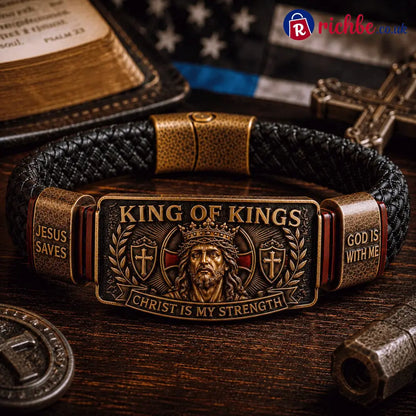 ✝️ The Ultimate Father’s Day Tribute: King of Kings Faith Bracelet, Wear Your Belief with Pride (49% OFF Today🔥)