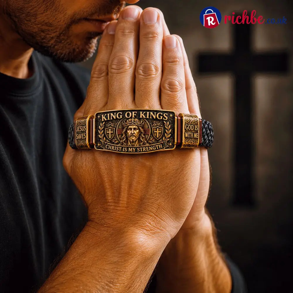 ✝️ The Ultimate Father’s Day Tribute: King of Kings Faith Bracelet, Wear Your Belief with Pride (49% OFF Today🔥)