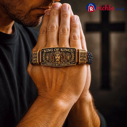 ✝️ The Ultimate Father’s Day Tribute: King of Kings Faith Bracelet, Wear Your Belief with Pride (49% OFF Today🔥)