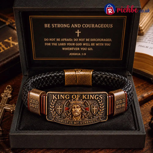 ✝️ The Ultimate Father’s Day Tribute: King of Kings Faith Bracelet, Wear Your Belief with Pride (49% OFF Today🔥) - BUY 1