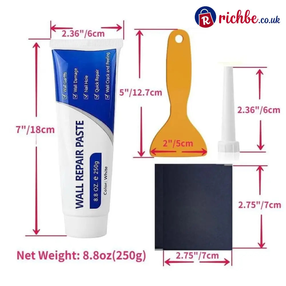 🔥THE ULTIMATE White Drywall Repair Paint Kit – No Sanding No Primer No Mess. Fix Nail Holes Cracks & Dents in Minutes