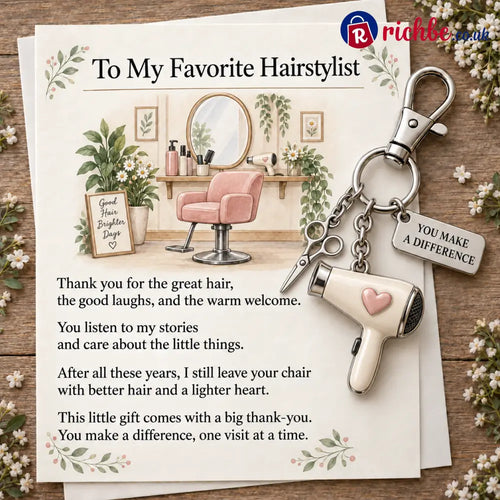 ✨ The ’You Make a Difference’ Appreciation Gift Set – Keychain & Greeting Card ✨
