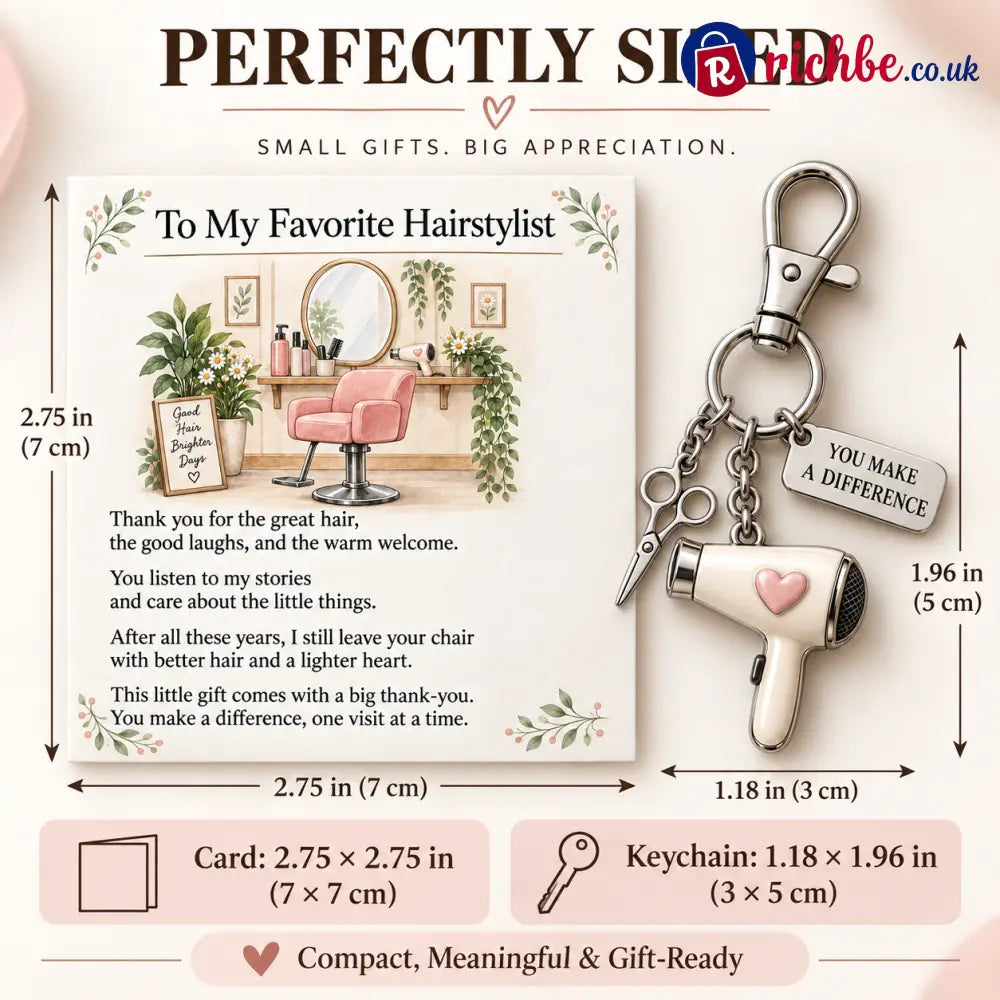 ✨ The ’You Make a Difference’ Appreciation Gift Set – Keychain & Greeting Card ✨