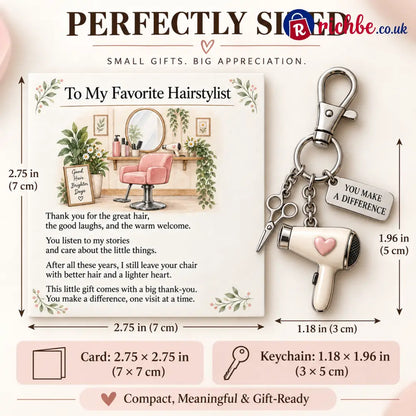 ✨ The ’You Make a Difference’ Appreciation Gift Set – Keychain & Greeting Card ✨