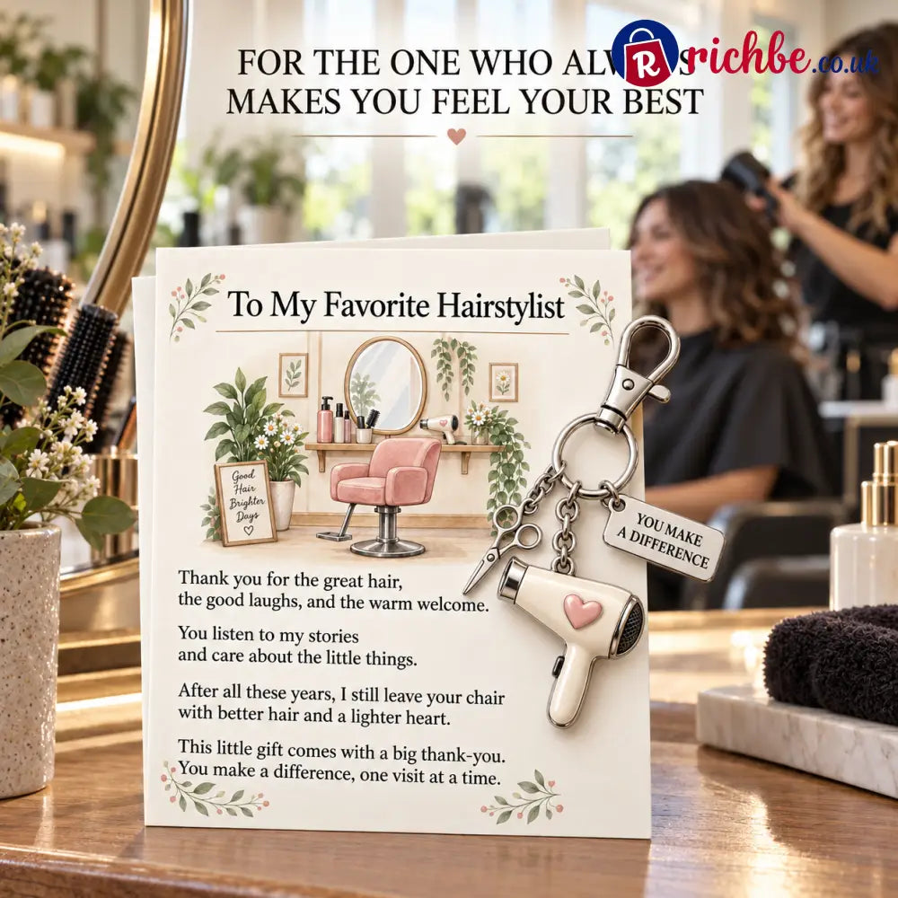 ✨ The ’You Make a Difference’ Appreciation Gift Set – Keychain & Greeting Card ✨