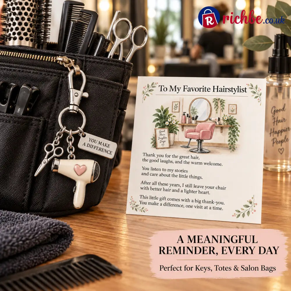 ✨ The ’You Make a Difference’ Appreciation Gift Set – Keychain & Greeting Card ✨