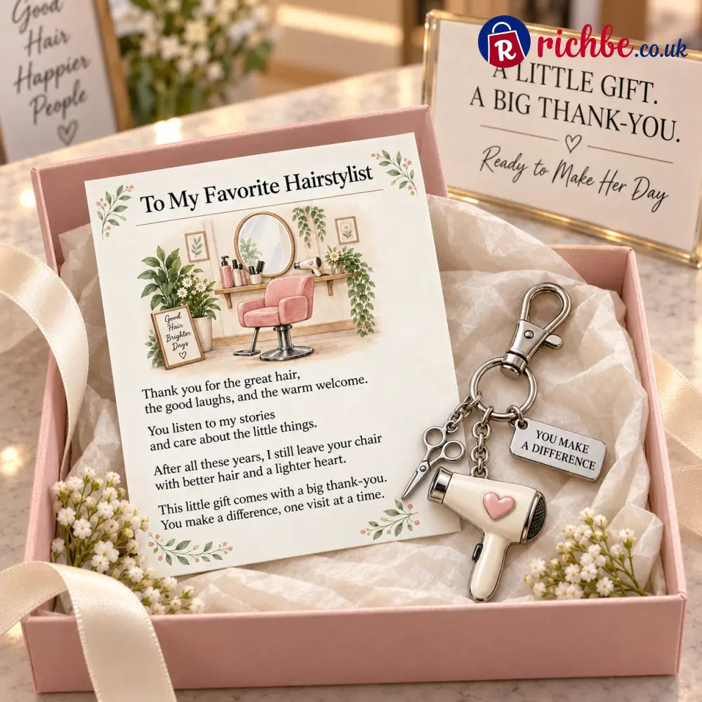 ✨ The ’You Make a Difference’ Appreciation Gift Set – Keychain & Greeting Card ✨