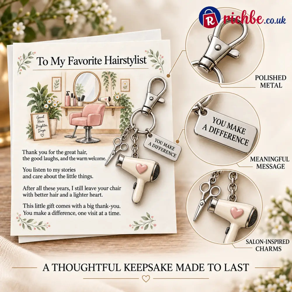✨ The ’You Make a Difference’ Appreciation Gift Set – Keychain & Greeting Card ✨