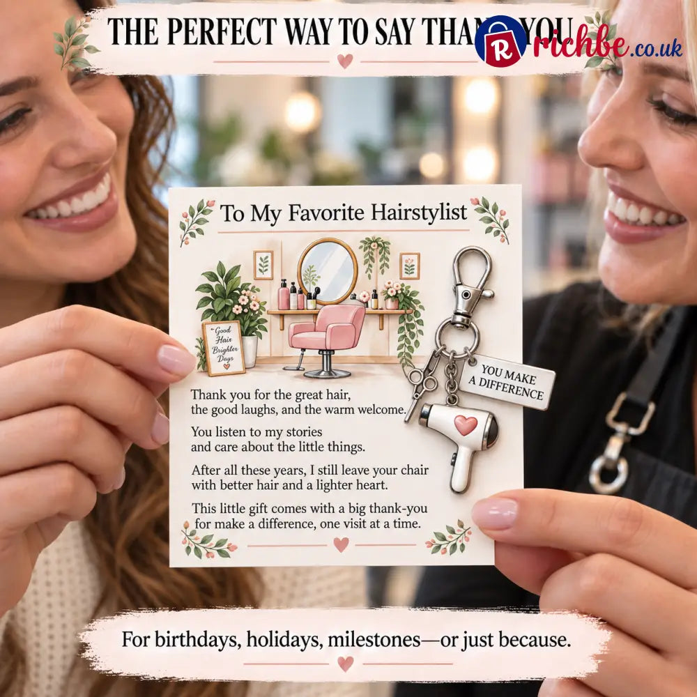 ✨ The ’You Make a Difference’ Appreciation Gift Set – Keychain & Greeting Card ✨