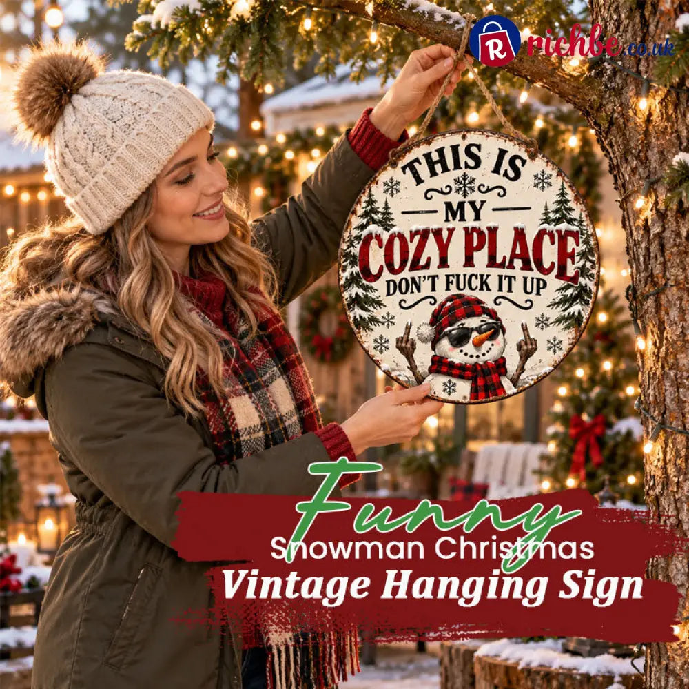 “This Is My Cozy Place” Funny Christmas Door Sign - S(8’)
