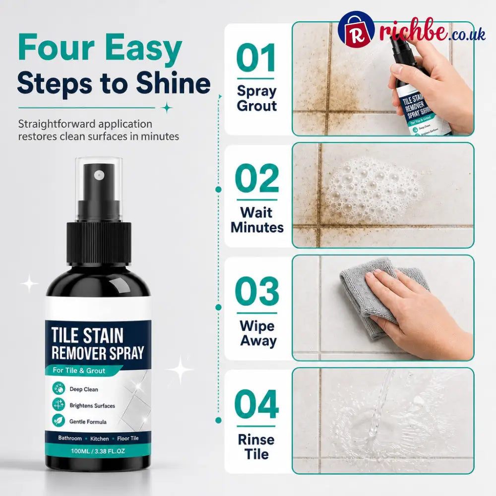 🧼Tile & Grout Cleaner Spray – For Stubborn Dirt Stains & Discolouration - Houseware & Kitchen