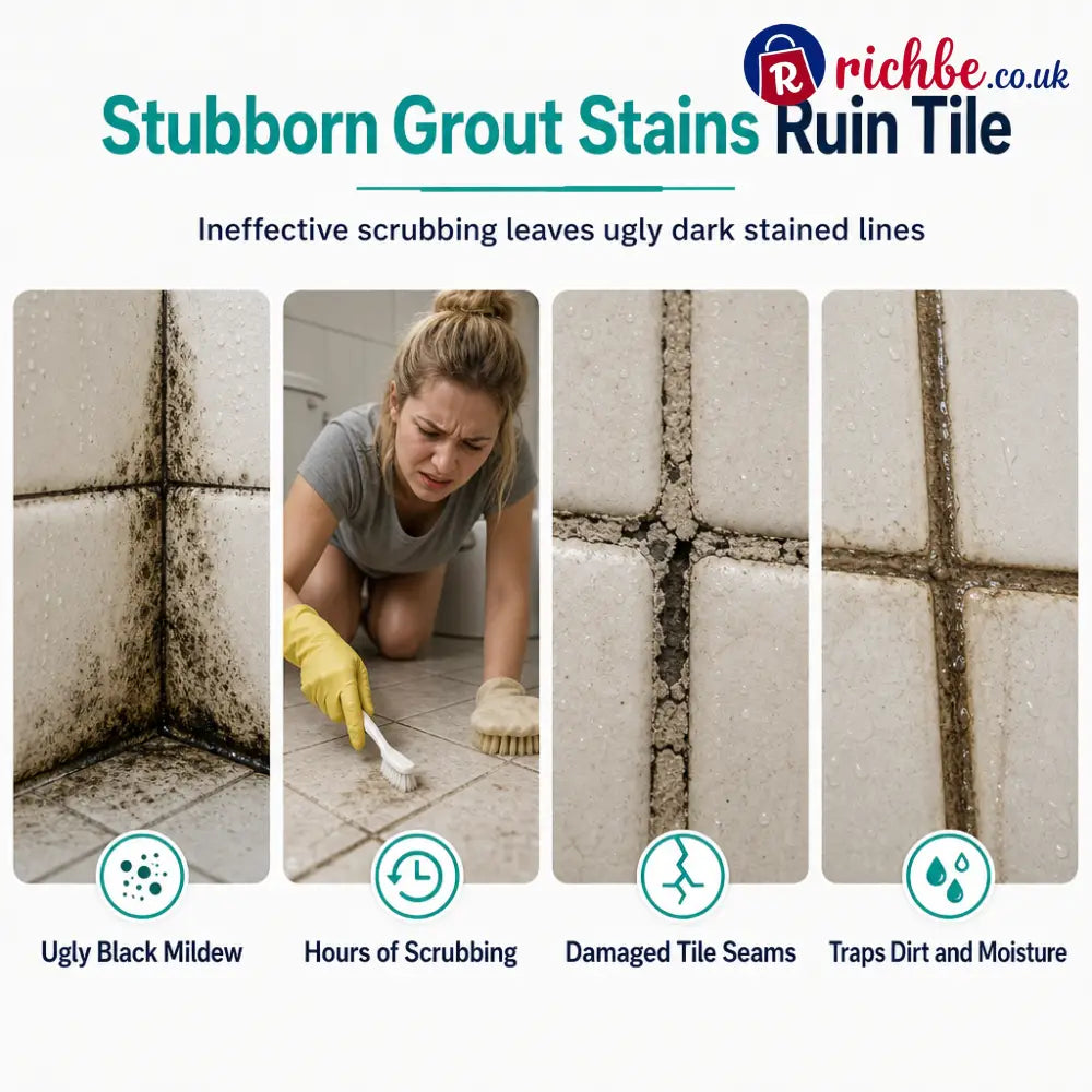 🧼Tile & Grout Cleaner Spray – For Stubborn Dirt Stains & Discolouration - Houseware & Kitchen